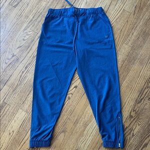 Albion Navy Track Pants with Gold Zippers